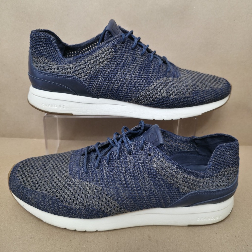 Cole Haan Mens GrandPro Stitchlite Shoes 10M Blue Lace Up C27763 Knit